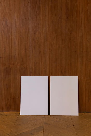 prázdná plátna, dřevěná podlaha, tabule, dřevěné stěny, minimalistické nastavení, Vnitřní nastavení, prázdné plátna, umělecké pomůcky, minimalistický dekor, prázdné umělecké desky, Bílé panely