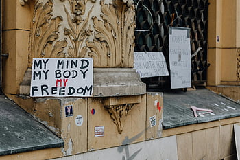 plakáty pro volbu, budova, Protestní znamení, osobní svoboda, práva žen, zmocňování zpráv, moje mysl, moje tělo, moje svoboda, kobiet, boj za svobodu, protest, obhajoba