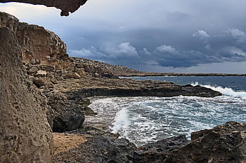 mare, isola, costa, roccioso, scogliera, natura, clima tempestoso, giornata nuvolosa, costa rocciosa, paesaggio, oceano