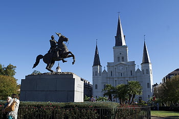 New Orleans, francouzské čtvrti, jackson náměstí, Svatý, katedrála, náměstí