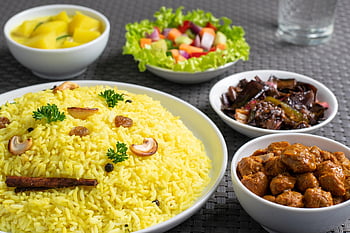 rýže, jídlo, asijský, kuchyně, kari, smažená rýže, oběd, tradiční, Lahodné, restaurace, Jihovýchodní Asiat