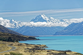 new Zealand, lake Pukaki, aoraki, mount Cook, mountain, glacier, lake, water, mackenzie Country, canterbury, south Island