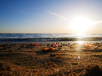 warnemünde, beach, sun, sunset, sea, sand, light, heaven, mecklenburg Western Pomerania, baltic Sea, nature