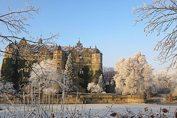 castle, winter Magic, hoarfrost, cold, wintertime, frost, wintry, frozen, icy, winter, fairytale