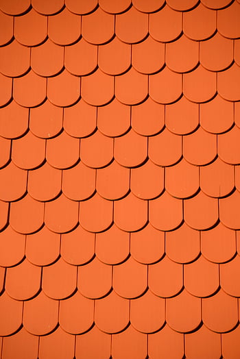 Oranžové střešní tašky, bezešvé vzor, jasně oranžová, konstrukce střechy, opakující se vzor, pozadí textury, dlaždice pozadí, Oranžové dlaždice, střešní tašky, designový prvek, bezešvé pozadí