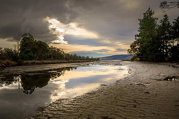 Αυστραλία, tasmania, θάλασσα, σύννεφα, Αποθεματικό, ανατολή, βόρειο δυτικό κόλπο, παραλιακός, τοπίο, θαλασσογραφία
