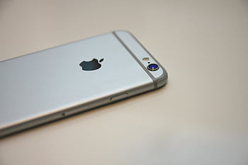우주 회색 iPhone 6, 닫다, 실버 스마트 폰, 카메라, 심벌 마크, 기술 테마, 라이프 스타일 테마