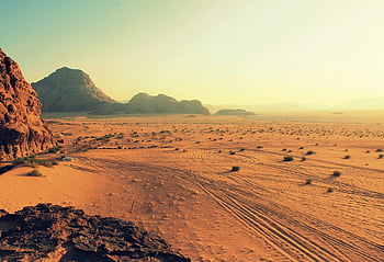 wadi rum, pouštní krajina, Vyšetřená pouště, teplý západ slunce, Sunset odstíny, pískové pole, Ohromující krása, průzkum pouště, pouštní scenérie, pouštní dobrodružství, pouštní fotografie