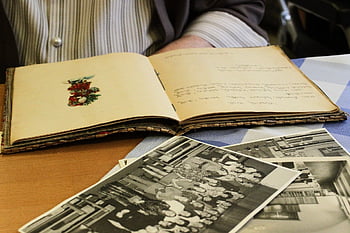 album de poésie, poésie, album, des souvenirs, des poèmes, la biographie, les seniors, Sütterlin, vieux, Photos, des photos
