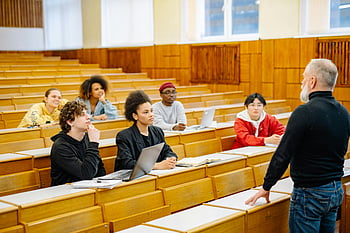 professor, students, university, classroom, lecturer, diverse, lecture hall, education, learning, teaching, engagement