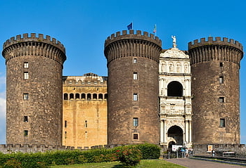 castel nuovo, tidur siang, Italia, sejarah, Kastil, Maschio Angioino, benteng, museum, bangunan, pertengahan, Abad Pertengahan