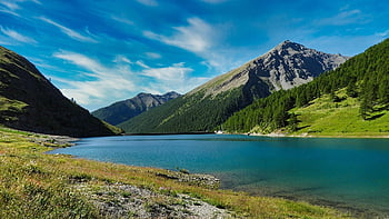 bardonecchia, les montagnes, Lac, paysage, la nature, Alpes, eau