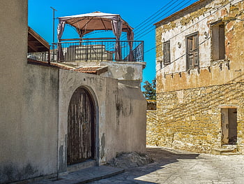 street, village, old Houses, architecture, façade, decay, maroni, cyprus