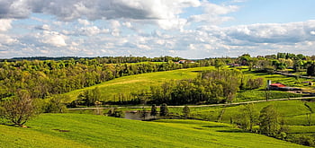 pennsylvania, λόφους, αγροτικός, πανόραμα, αγρόκτημα, πεδία, δέντρα, χωριό, φύση, εξοχή, τοπίο