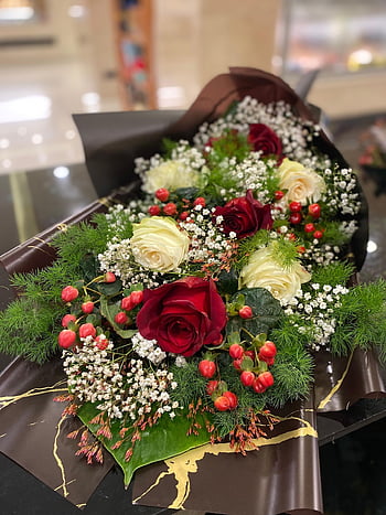 rose, flowers, bouquet, baby's Breath, bloom, flower Arrangement, decorative, close-up, nature, flower