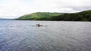kayaking, lake, sport, hobby, leisure, adventure, canoeing, water, mountains