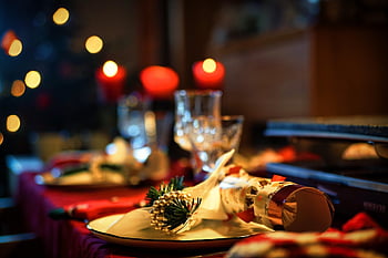 table Setting, holiday, christmas, decoration, advent, glass, meal, candle, table, xmas, december