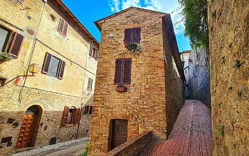 kasaba, seyahat, turizm, San Gimignano, Toskana, İtalya, mimari, bella italya, ev, geçit, orta Çağlar