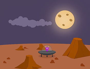 pianeta, alieno, fantascienza, navicella spaziale, extraterrestre, strano, invasione, Luna, crateri, design, cartone animato