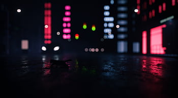 ulica, Droga, asfalt, światła, neon, cyberpunk, 3d, sztuka, Miasto, NewRork, 3dart