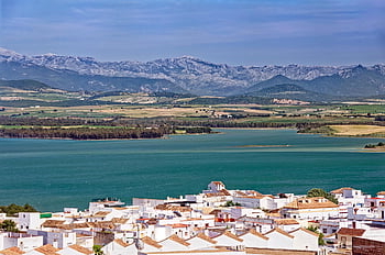 Španělsko, andalusie, Provincie Cadiz, Engalse de Bornos, Bornos Reservoir, Bornos, pueblos blancos, bílé vesnice, místní komunita, umístění, vesnice