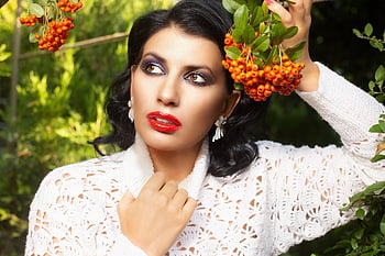 žena, Modelka, rty, tvář, makeup, šperky, Příslušenství, ženskost, krása, móda, pozitivní