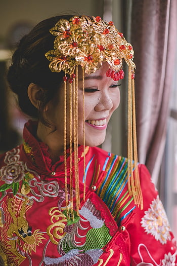 bride, marriage, wedding, wedding Dress, dress, chinese, traditional, culture, female, bridal, tradition