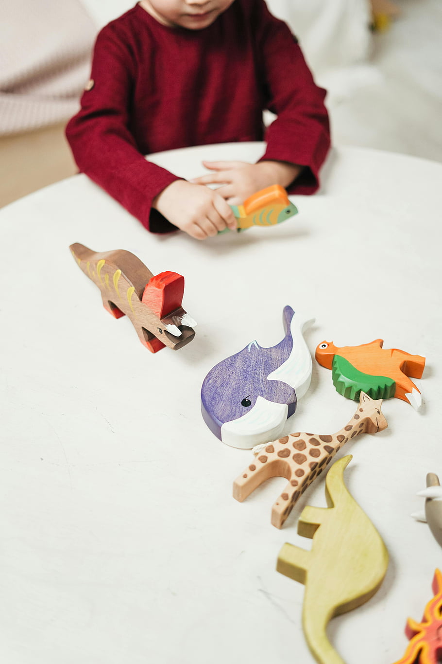 Zvířecí dekory, dřevěné zvířecí toky, Hraní dítěte, Indoor-Play, Barevné hranice, Kreativita učení, modrohnědé dekoře, stolní hra, Vzdělávací toky, dřevěný dekor, vnitřní aktivity