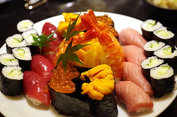 sushi, japonské jídlo, Příroda, jídlo, vaření, restaurace, gurmán, Lahodné, Ryba, tuňák, plody moře