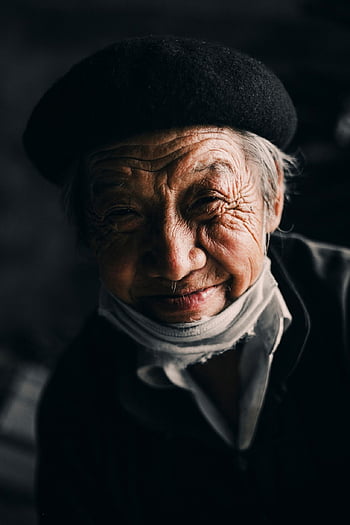 starý muž, šťastný, usměj se, veselý, pozitivní, senior, starší, muž, portrét, osoba