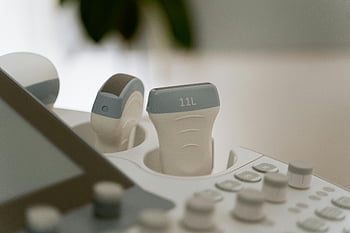 Ultrasuoni medici, ecografo, attrezzatura medica, Struttura sanitaria, Strumenti diagnostici, imaging medico, Ultrasuoni 3D, Attrezzatura clinica, tecnologia moderna, medicina di precisione, Strumenti medici
