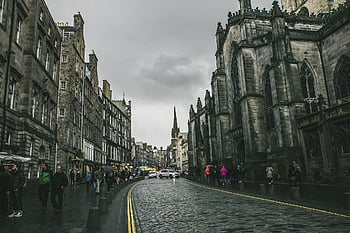 královská míle, Příroda, hlavní ulice, Edinburgh, starý, Skotsko, architektura, budova, kopec, město, cestovní ruch