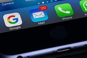 okostelefon, Google, posta, telefon, digitális eszköz, közelkép, alkalmazások, fekete és szürke, képernyő, népszerű alkalmazások, technológia