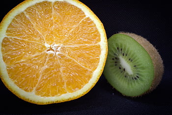 orange, citrus Fruit, fruit, healthy, vitamin C, fresh, half, vitamins, kiwi, food, fruity
