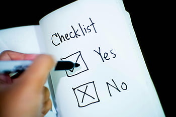 lista di controllo, Controllo contrassegnato, libro aperto, colpo del primo piano, SI BOX, taccuino, Foto di controllo, persona che marca, segno di spunta, elenco delle attività, lista di cose da fare