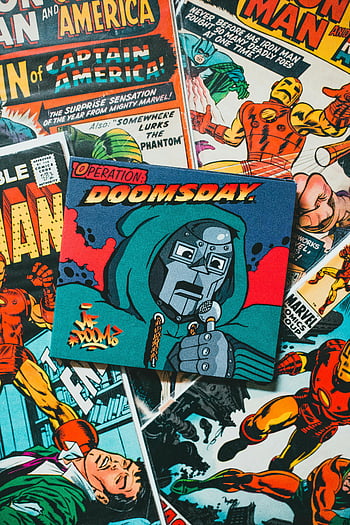 comic books, vintage comics, colorful covers, famous heroes, villains, Marvel Comics, Captain America, Iron Man, Operation Doomsday, comic book collection, retro comics