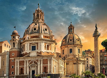 st Maria Loreto, rome, monti, architecture, church, italy, roman Forum, landmark, religion
