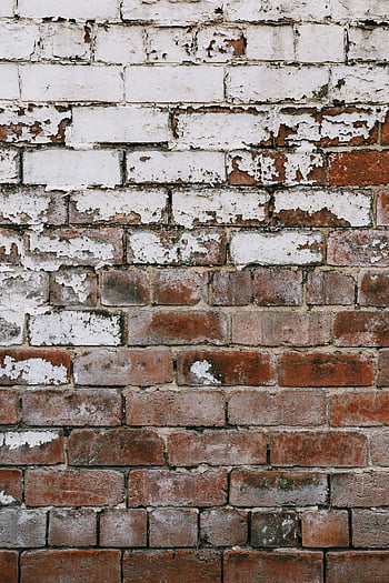 brown and white brick wall, weathered brick wall, peeling white paint, texture, contrast, close-up, brick texture, white paint, brick wall, weathered bricks, peeling paint