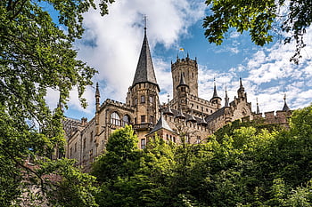 marienburg kalesi, kale, Neo-gotik, mimari, doğa, orta Çağlar, kule, Hannover, ağaçlar