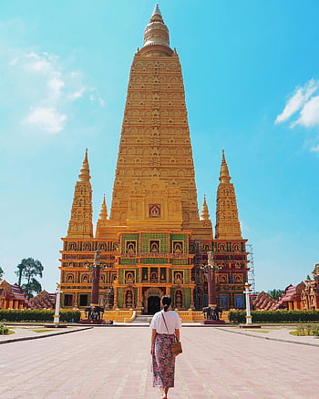 wat bang tanga, phuket, Thajsko, turista, Ohromující architektura, chrám, Zlatá struktura, cíl cesty, Jihovýchodní Asie, Náboženské místo, kulturní památka