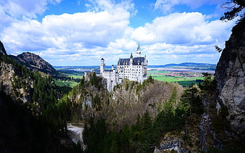 neuschwanstein, bavaria, hrad, schloss, Bayern, slavný, Němec, architektura, palác, zámek, ludwig