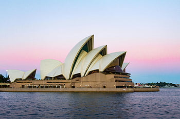 Opera v Sydney, barevný západ slunce, sydney, Austrálie, nádherný výhled, kultovní mezník, Navštěvová architektura, nebe, Kulturní symbol, cíl cesty, Architektonický zázrak
