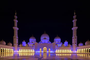 Abu Dhabi, mešita, architektura, arabština, minaret, zayed, mezník, mramor, slavný