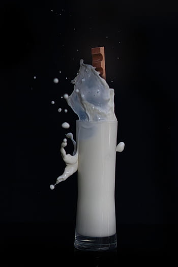 milk, glass Of Milk, glass, drink, fresh, healthy, food, yummy, nourishment, liquid, black Background