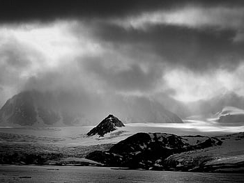 svalbard, Špicberky, arktický, led, Skála, Příroda, mlha