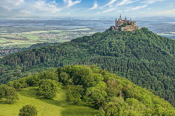 Hohenzollern, kale, Tepe, panorama, ağaçlar, orman, tepenin, orta Çağlar, işaret, tarihi, cazibe