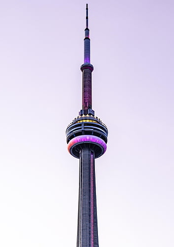 cn Tower, tower, toronto, light, sky, city, canada, downtown, building, skyscraper, high