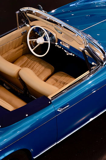 BMW 503, Classic Blue, Convertible, Beige Leather, Vintage car, Classic design, Interior details, Retro vehicle, Luxury automobile, Classic automobile, Vintage automobile