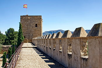 Španělsko, andalusie, Provincie Malaga, antequera, Alcazaba v Antequeře, pevnost Antequera, pevnost, citadela, věž, budova, architektura