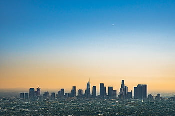 city, los Angeles, california, blue Sky, hollywood, buildings, downtown, architecture, urban, sunset, sky
